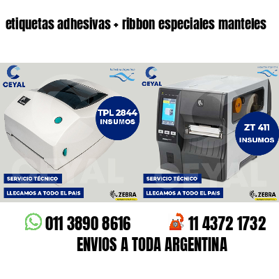 etiquetas adhesivas ribbon especiales manteles