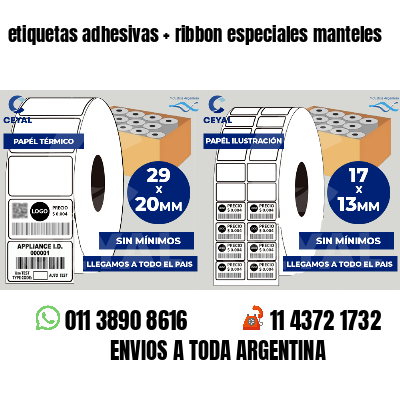 etiquetas adhesivas ribbon especiales manteles