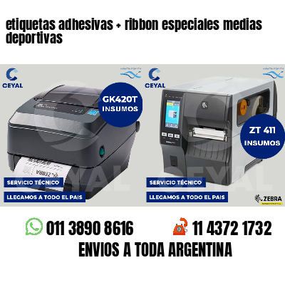 etiquetas adhesivas   ribbon especiales medias deportivas