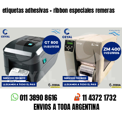 etiquetas adhesivas   ribbon especiales remeras