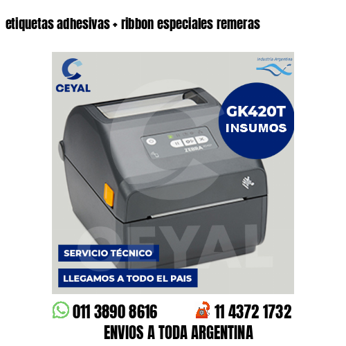 etiquetas adhesivas   ribbon especiales remeras