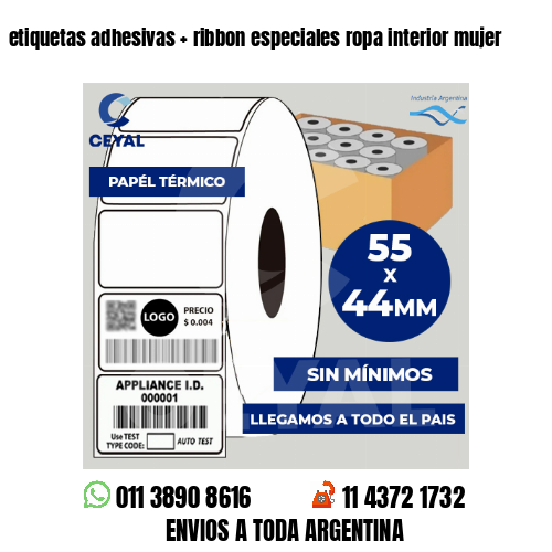 etiquetas adhesivas   ribbon especiales ropa interior mujer