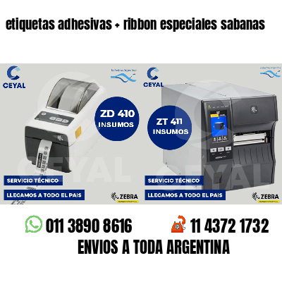 etiquetas adhesivas   ribbon especiales sabanas