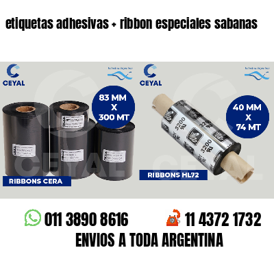 etiquetas adhesivas ribbon especiales sabanas