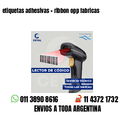 etiquetas adhesivas ribbon opp fabricas