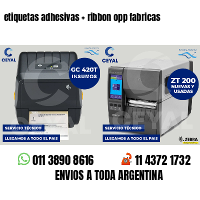 etiquetas adhesivas ribbon opp fabricas
