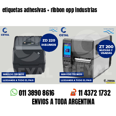 etiquetas adhesivas   ribbon opp industrias