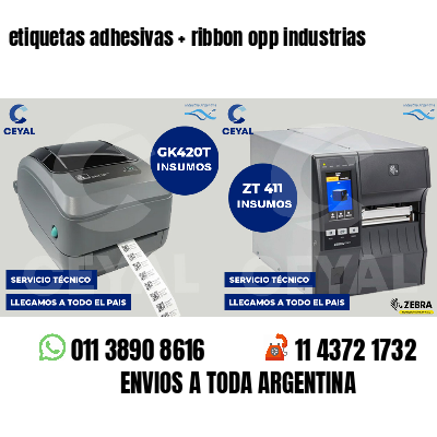 etiquetas adhesivas   ribbon opp industrias