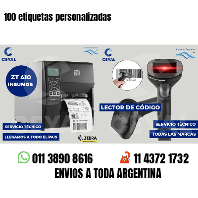 100 etiquetas personalizadas