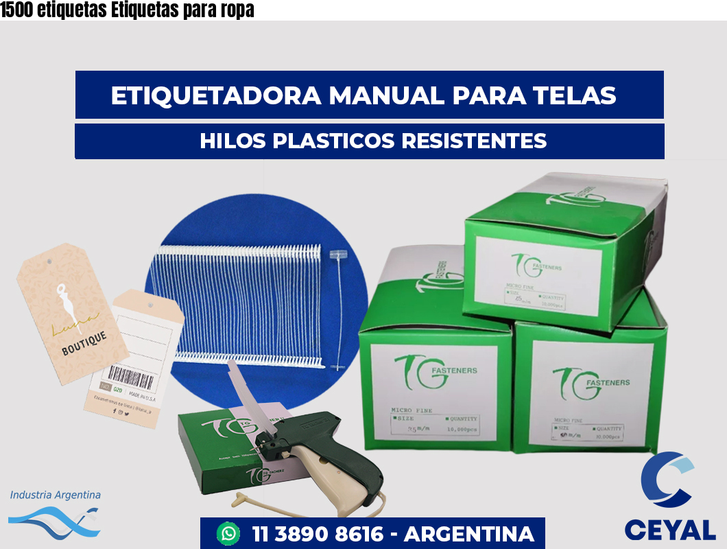 1500 etiquetas Etiquetas para ropa