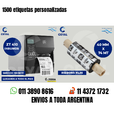 1500 etiquetas personalizadas