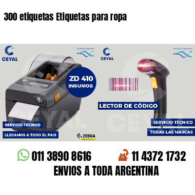 300 etiquetas Etiquetas para ropa