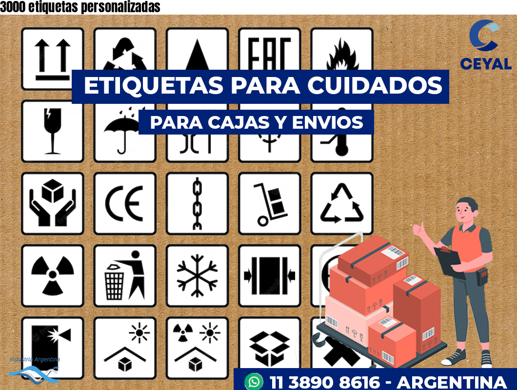 3000 etiquetas personalizadas