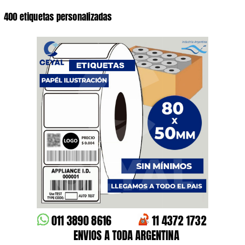 400 etiquetas personalizadas
