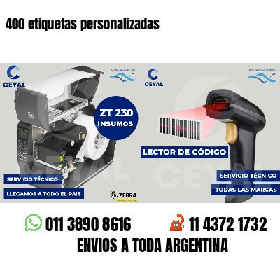 400 etiquetas personalizadas