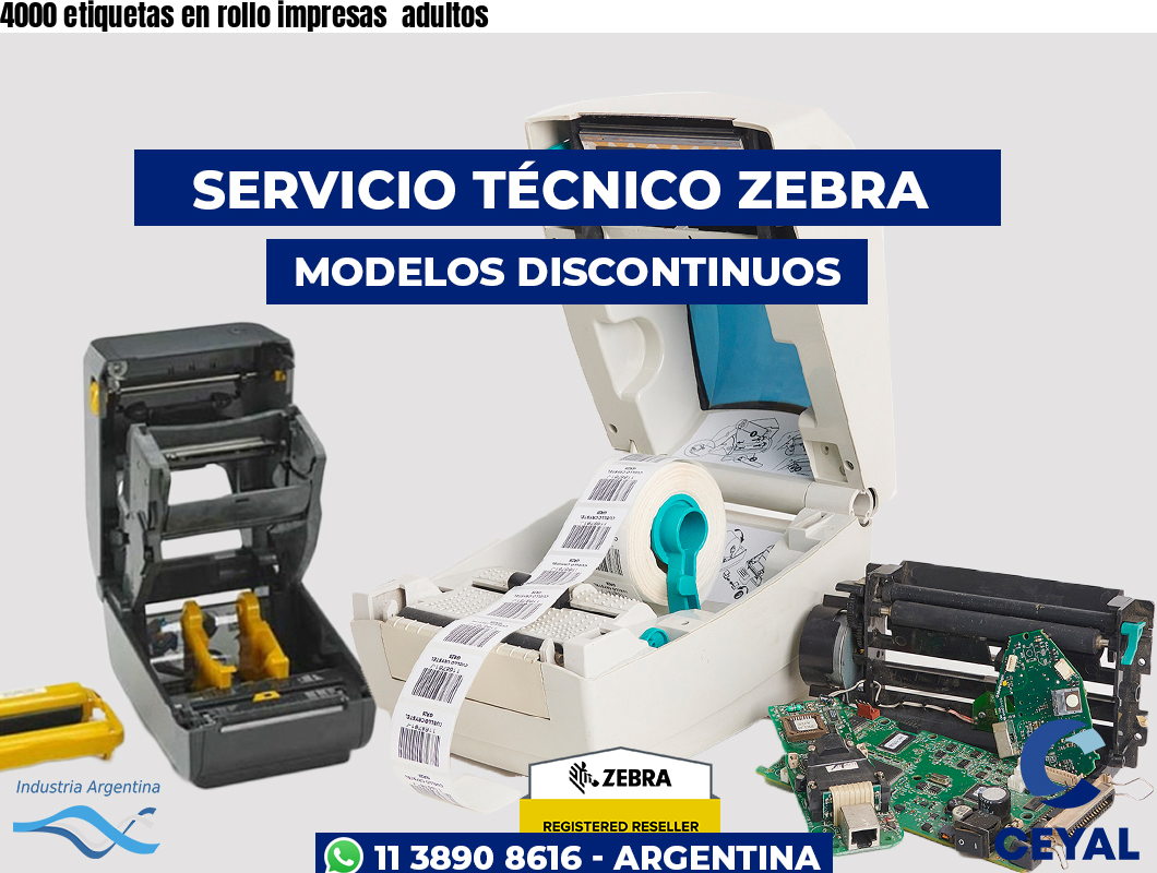 4000 etiquetas en rollo impresas adultos