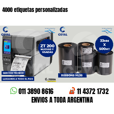 4000 etiquetas personalizadas