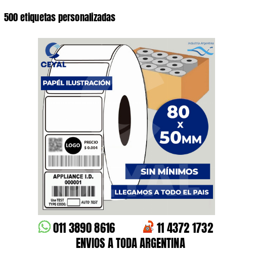 500 etiquetas personalizadas