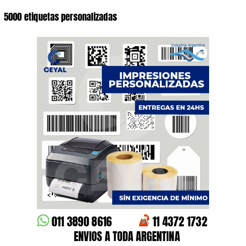5000 etiquetas personalizadas