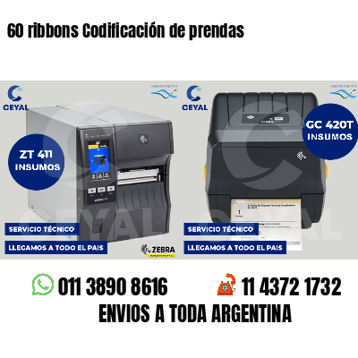 60 ribbons Codificación de prendas