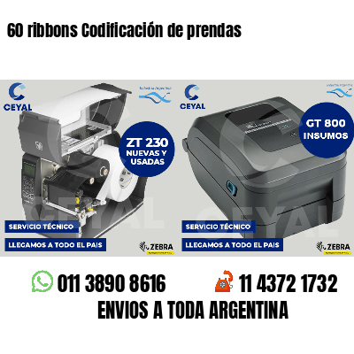 60 ribbons Codificación de prendas
