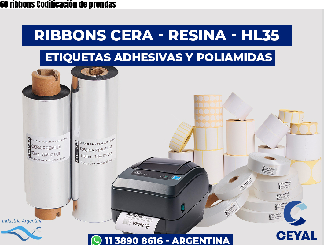 60 ribbons Codificación de prendas
