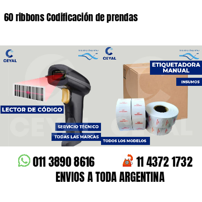 60 ribbons Codificación de prendas