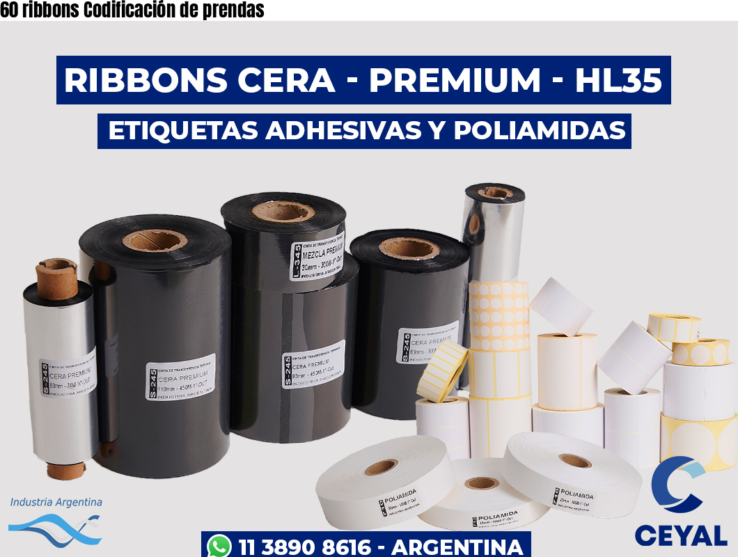 60 ribbons Codificación de prendas