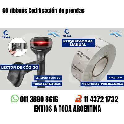 60 ribbons Codificación de prendas