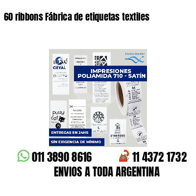 60 ribbons Fábrica de etiquetas textiles