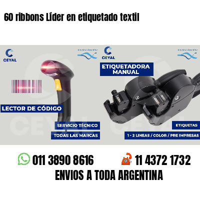 60 ribbons Líder en etiquetado textil