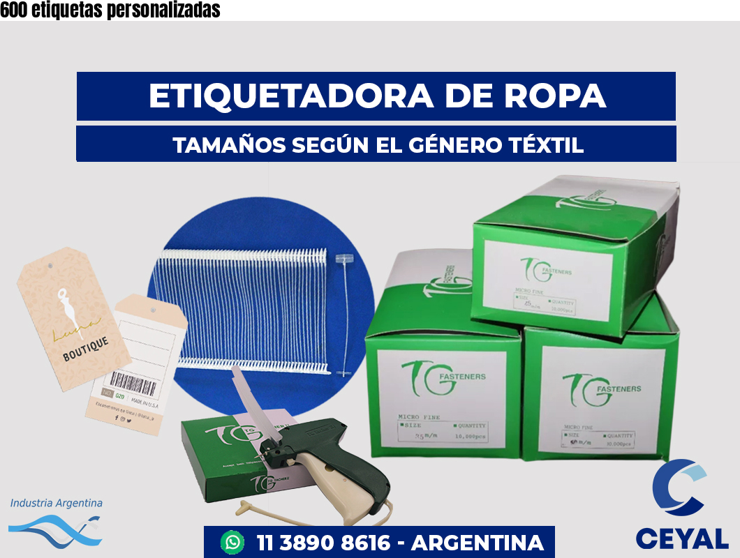 600 etiquetas personalizadas