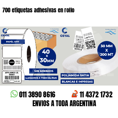 700 etiquetas adhesivas en rollo