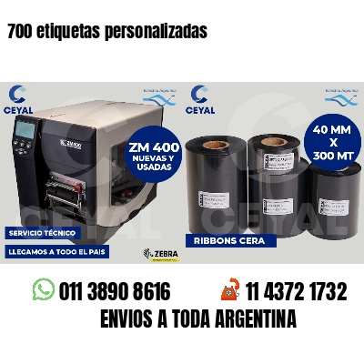 700 etiquetas personalizadas