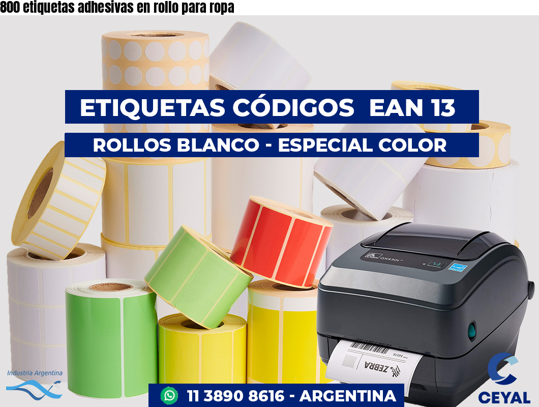 800 etiquetas adhesivas en rollo para ropa