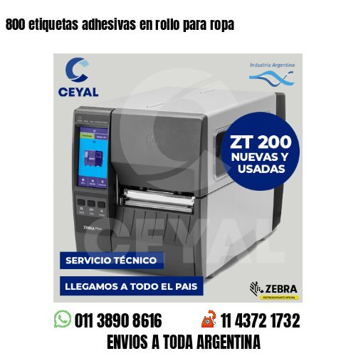 800 etiquetas adhesivas en rollo para ropa