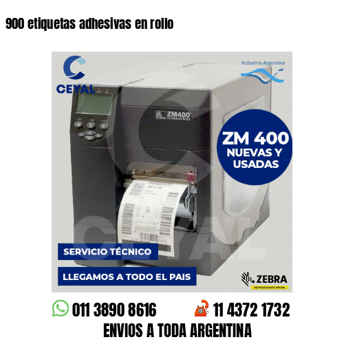 900 etiquetas adhesivas en rollo