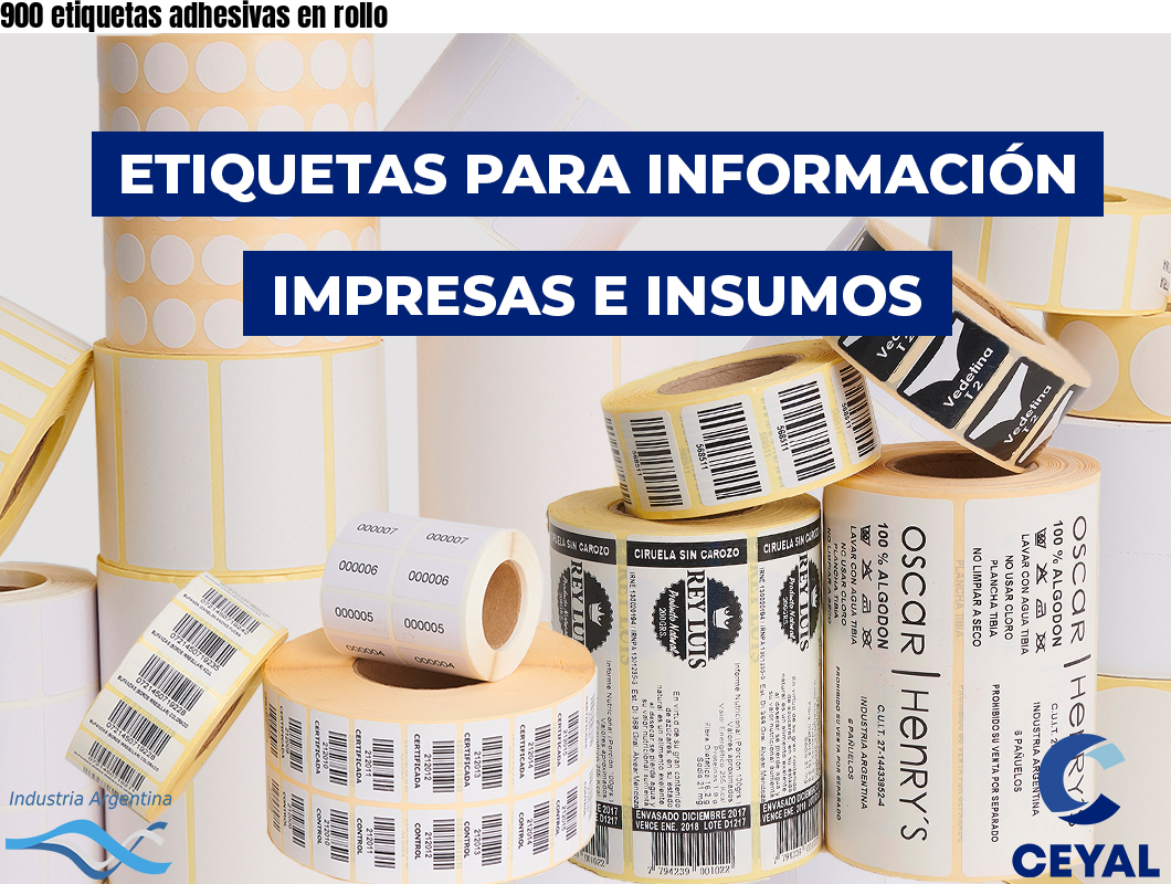 900 etiquetas adhesivas en rollo