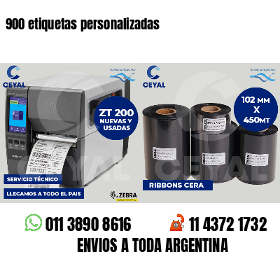 900 etiquetas personalizadas