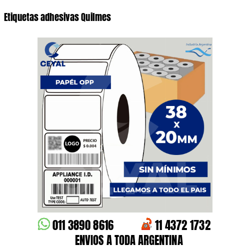 Etiquetas adhesivas Quilmes