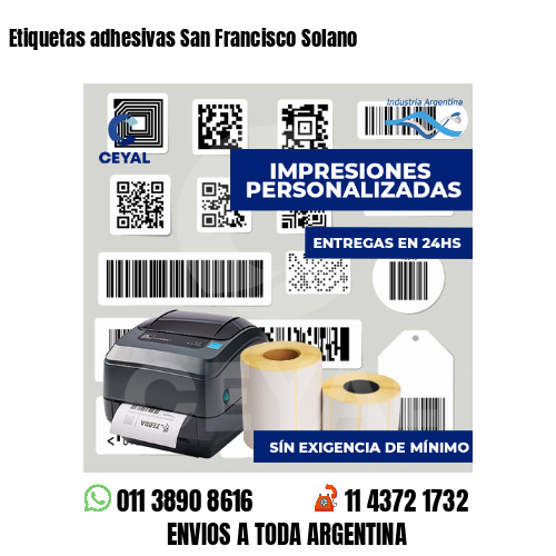 Etiquetas adhesivas San Francisco Solano
