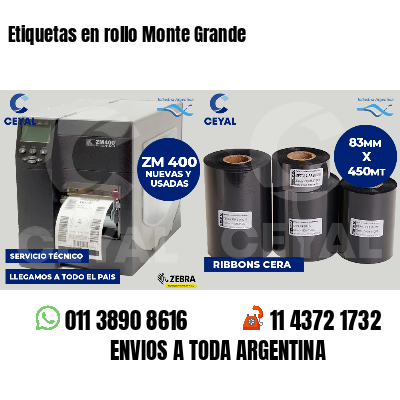 Etiquetas en rollo Monte Grande