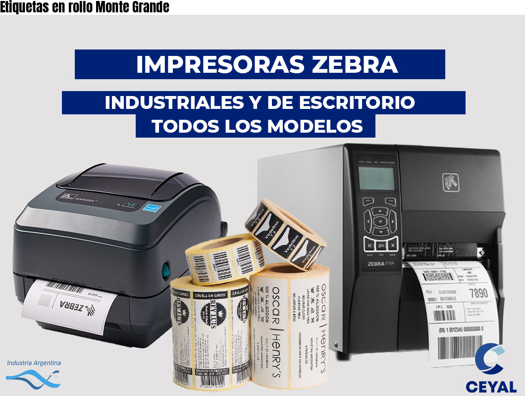 Etiquetas en rollo Monte Grande
