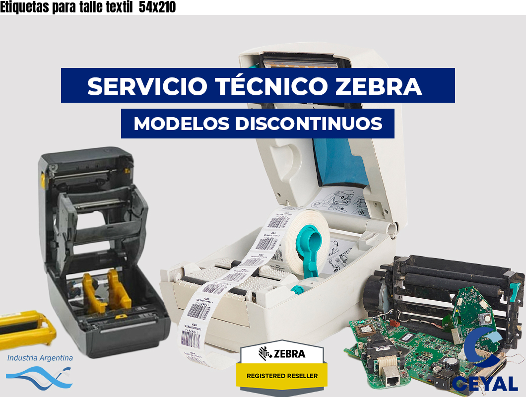 Etiquetas para talle textil 54x210