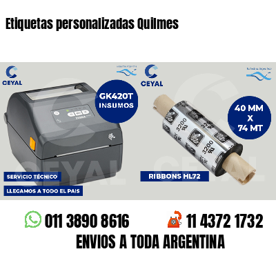 Etiquetas personalizadas Quilmes