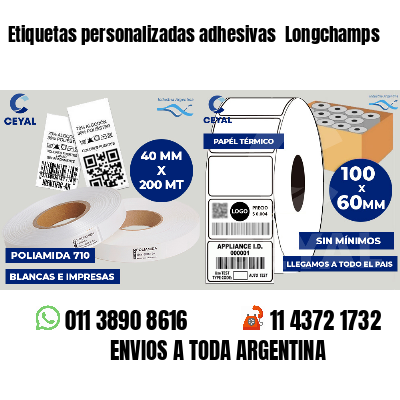 Etiquetas personalizadas adhesivas Longchamps