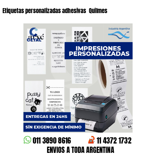 Etiquetas personalizadas adhesivas Quilmes