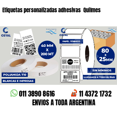 Etiquetas personalizadas adhesivas Quilmes