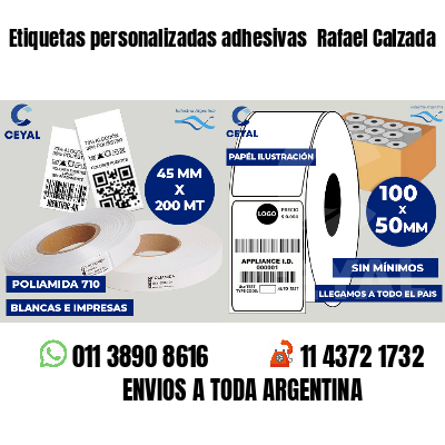 Etiquetas personalizadas adhesivas  Rafael Calzada