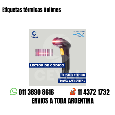 Etiquetas térmicas Quilmes